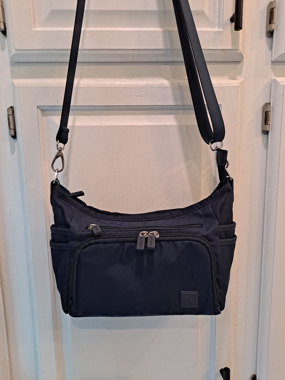 IHKWIP East-West Go Getter Navy Crossbody Multi-pocket Organizer Lightweight Bag